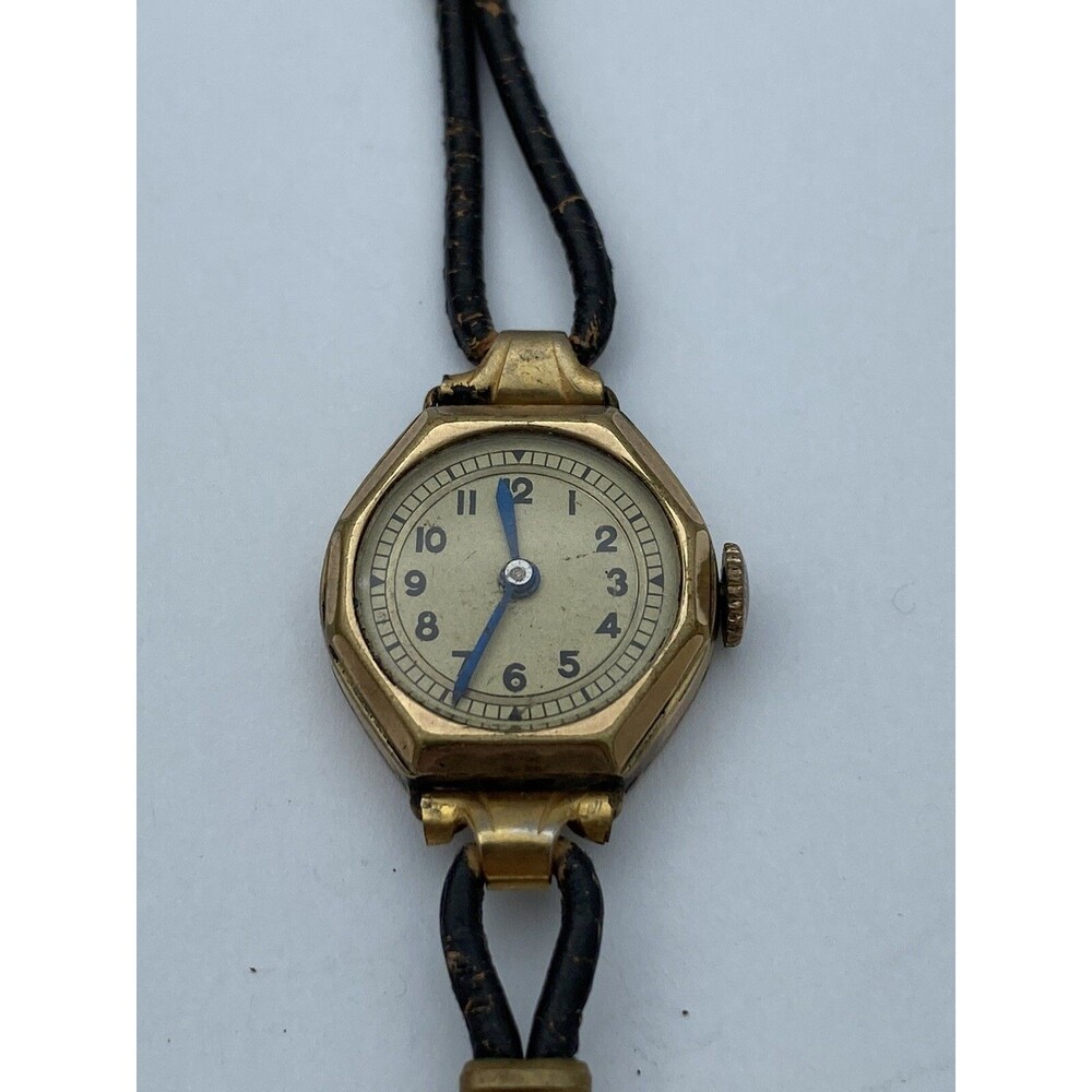 Vintage Watch No Makers Mark 1940s WWII? Walz Gold Double Case